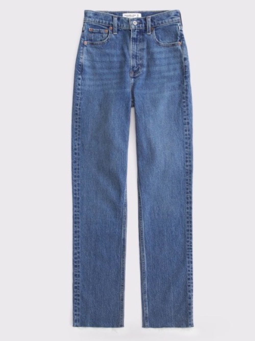 Abercrombie & Fitch Straight-Leg Jeans in Medium Blue